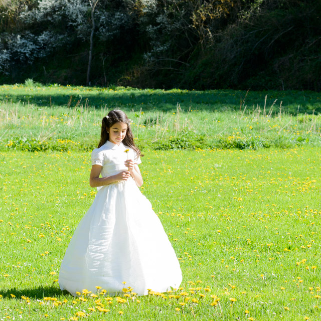 El día de su Primera Comunión