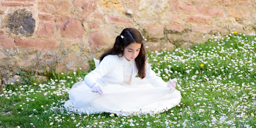 El día de su Primera Comunión