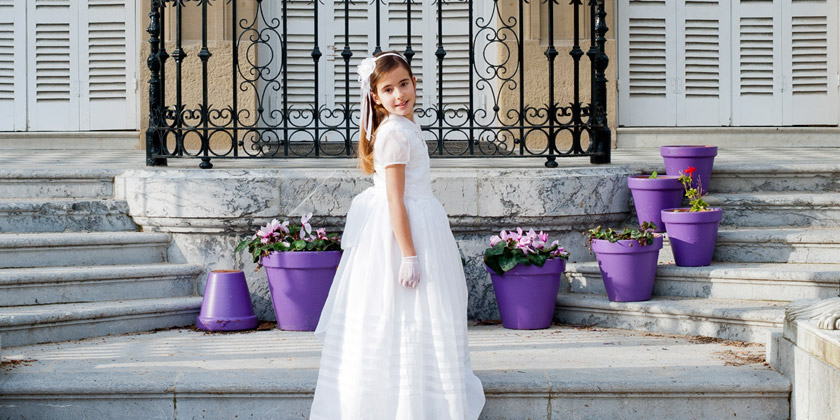 El día de su Primera Comunión