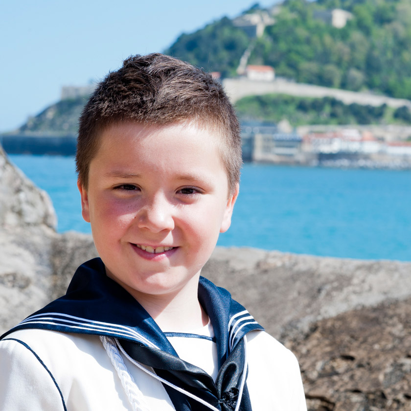 El día de su Primera Comunión