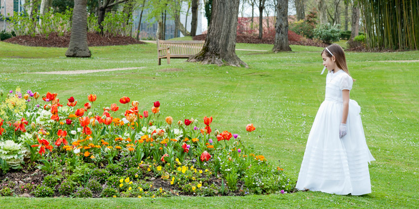 El día de su Primera Comunión