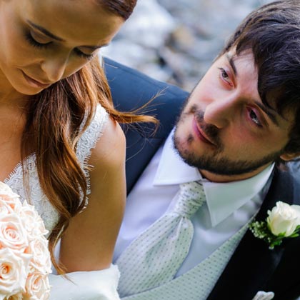 Javi y Águeda el día de su boda