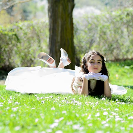 El día de su Primera Comunión