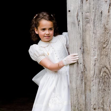 El día de su Primera Comunión