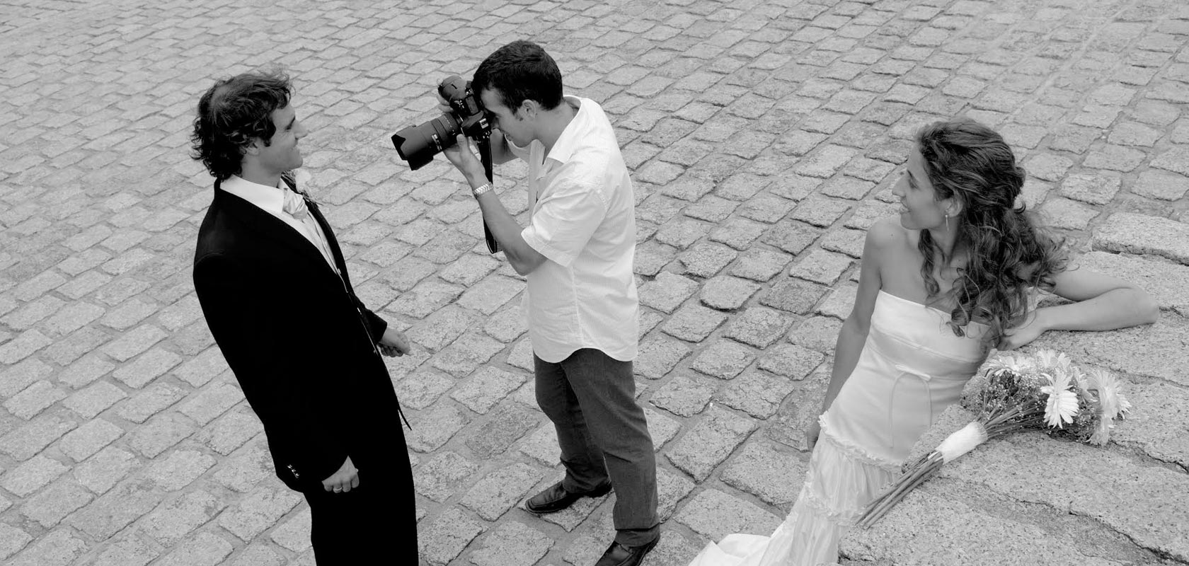 En una sesión de novios